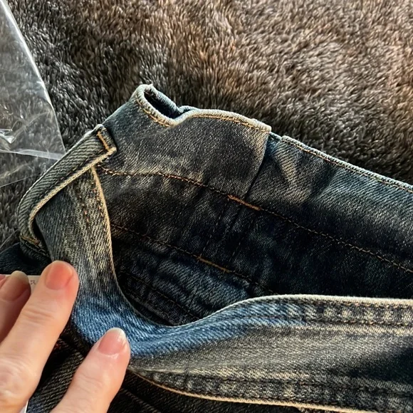 FREE PEOPLE SHORTS LIVIN BLUE WE THE FREE FRAYED w BELT SMALL SEE YOU SOMETIME - Picture 10 of 16